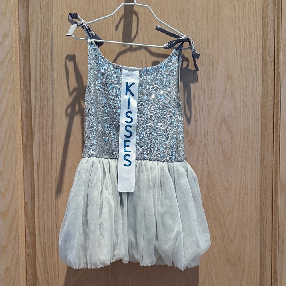 Sparkling Silver Kids Costume Dress